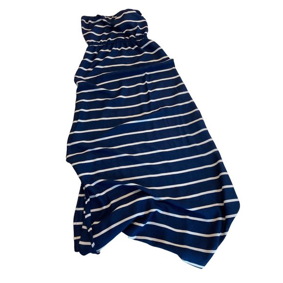 Abercrombie & Fitch | Dresses | Abercrombie Fitch Striped Maxi White Navy  Size S Strapless Dress Small | Poshmark